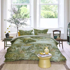 PIP Studio Toscana Green Cotton Quilt Cover Set Queen Home & Garden Kings Warehouse 