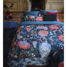 PIP Studio Tree of Life Dark Blue 100% Cotton Quilt Cover Set Queen Home & Garden Kings Warehouse 