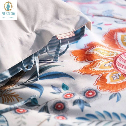 PIP Studio Tree of Life White 100% Cotton Quilt Cover Set Queen Home & Garden Kings Warehouse 