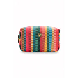 PIP Studio Velvet Jacquard Stripe Small Square Cosmetic Bag Health & Beauty Kings Warehouse 