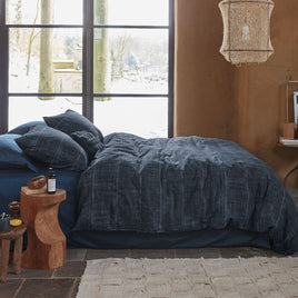 PIP Studio Vintage Indigo Dark Blue Cotton Quilt Cover Set Queen Home & Garden Kings Warehouse 
