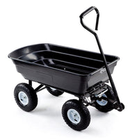 PLANTCRAFT 250kg Poly Pull Dump Cart Garden Hand Trailer Wagon Lawn Wheelbarrow Home & Garden Kings Warehouse 