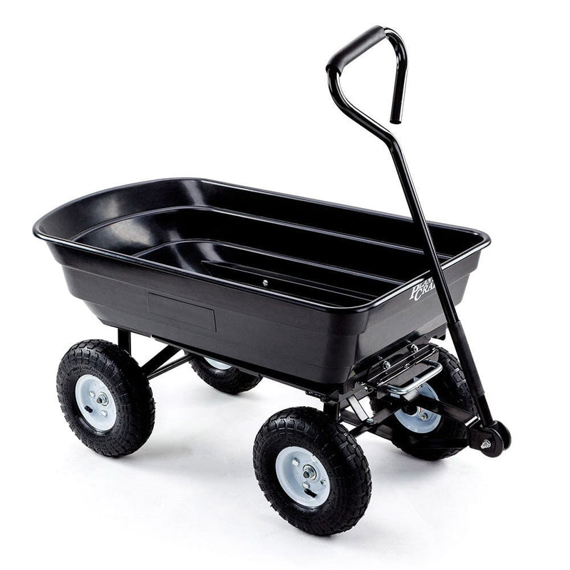 PLANTCRAFT 250kg Poly Pull Dump Cart Garden Hand Trailer Wagon Lawn Wheelbarrow Kings Warehouse Australia