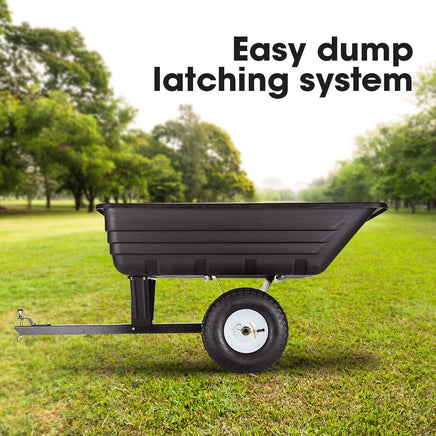 PLANTCRAFT 400LBS Poly Dump Cart Garden Tip Trailer Tray Tow Quad ATV Ride Home & Garden Kings Warehouse 