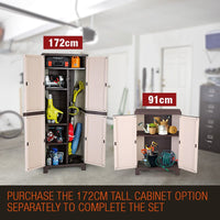 PlantCraft Outdoor Storage Cabinet Waterproof Cupboard Garage Backyard Tool Shed Kings Warehouse 