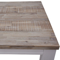 Plumeria Dining Table 190cm Solid Acacia Wood Home Dinner Furniture -White Brush dining Kings Warehouse 