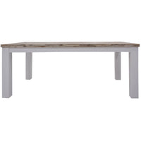 Plumeria Dining Table 225cm Solid Acacia Wood Home Dinner Furniture -White Brush dining Kings Warehouse 