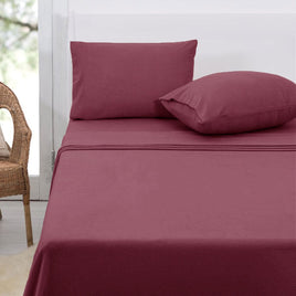 Polar Fleece Sheet Set Queen 36cm Wall Rosewood Home & Garden Kings Warehouse 