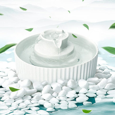 Porcelain Electric Pet Water Fountain Dog Cat Ceramic Water Feeder Bowl Dispenser Pet Care Kings Warehouse 