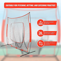 Portable Baseball Training Net Stand Softball Practice Sports Tennis Sports & Fitness Kings Warehouse 