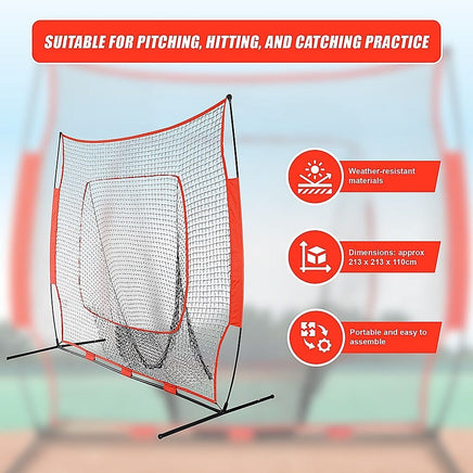 Portable Baseball Training Net Stand Softball Practice Sports Tennis Sports & Fitness Kings Warehouse 