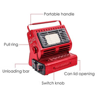 Portable Butane Gas Heater Camping Camp Tent Outdoor Hiking Camper Survival Red Home & Garden Kings Warehouse 