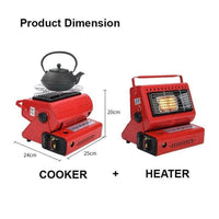 Portable Butane Gas Heater Camping Camp Tent Outdoor Hiking Camper Survival Red Home & Garden Kings Warehouse 