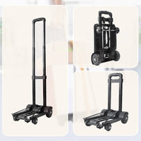 Portable Cart Folding Dolly Push Truck Hand Collapsible Trolley Luggage 70Kg Tools Kings Warehouse 
