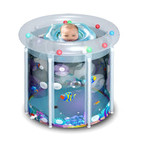 Portable Children Pool Home Transparent Inflatable PVC Bathtub Barrel Bucket Kings Warehouse 