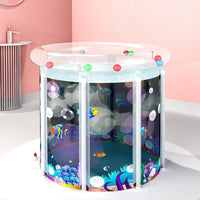 Portable Children Pool Home Transparent Inflatable PVC Bathtub Barrel Bucket Kings Warehouse 