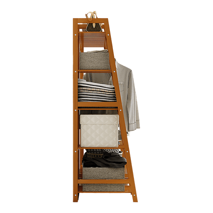 Portable Clothes Rack Coat Garment Stand Bamboo Rail Hanger Airer Closet Home & Garden Kings Warehouse 