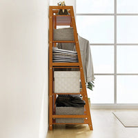 Portable Clothes Rack Coat Garment Stand Bamboo Rail Hanger Airer Closet Home & Garden Kings Warehouse 