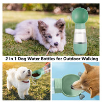 Portable Dog Water Bottle with Food Container Leak Proof Dog Water Dispenser(Green) dog supplies Kings Warehouse 