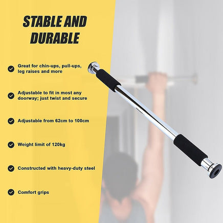 Portable Doorway Chin Up Bar – Pull Up & Upper Body Training Home Gym Sports & Fitness Kings Warehouse 