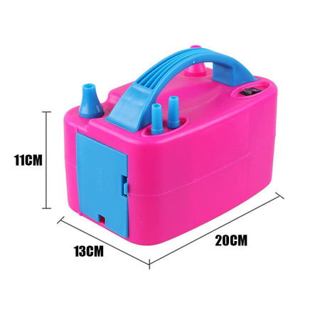 Portable Electric Balloon Air Pump+ 80PCS Ballons Inflator 600W Power 2 Nozzles Kings Warehouse 