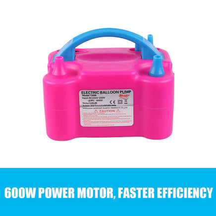 Portable Electric Balloon Air Pump+ 80PCS Ballons Inflator 600W Power 2 Nozzles Kings Warehouse 