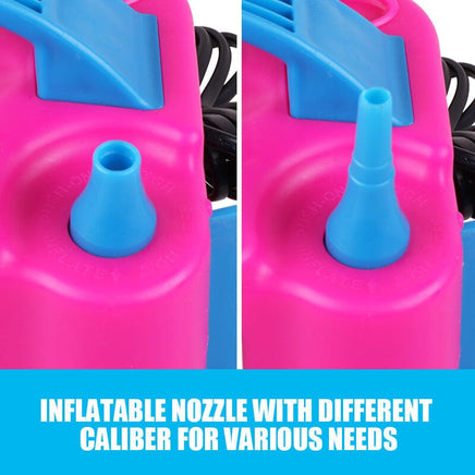 Portable Electric Balloon Air Pump+ 80PCS Ballons Inflator 600W Power 2 Nozzles Kings Warehouse 