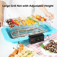 Portable Electric BBQ Grill Teppanyaki Smokeless Barbeque Pan Hot Plate Table Black Home & Garden Kings Warehouse 