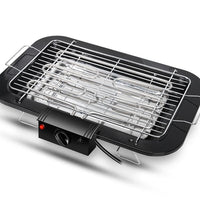 Portable Electric BBQ Grill Teppanyaki Smokeless Barbeque Pan Hot Plate Table Black Home & Garden Kings Warehouse 