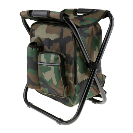 Portable Folding Backpack Chair Camping Stool Cooler Bag Rucksack Beach Fishing 150kg load comb Outdoor Kings Warehouse 