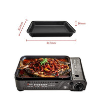 Portable Gas Burner Stove with Inset Non Stick Cooking Pan Cooker Butane Camping 35mm Cooking Pan Appliances Kings Warehouse 