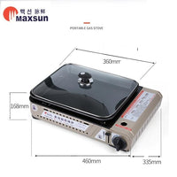 Portable Gas Burner Stove with Inset Non Stick Cooking Pan Cooker Butane Camping 35mm Outdoor Kings Warehouse 