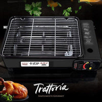 Portable Gas Stove Burner Butane BBQ Camping Gas Cooker With Non Stick Plate Black without Fish Pan and Lid Home & Garden Kings Warehouse 