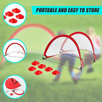 Portable Kids Soccer Goal Set with Cones Gift & Novelty Kings Warehouse 