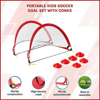 Portable Kids Soccer Goal Set with Cones Gift & Novelty Kings Warehouse 