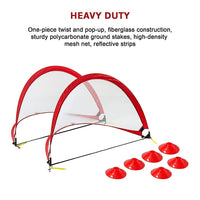 Portable Kids Soccer Goal Set with Cones Sports & Fitness Kings Warehouse 
