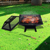 Portable Outdoor Fire Pit for BBQ, Grilling, Cooking, Camping Kings Warehouse 