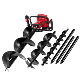 Post Hole Digger 92CC Petrol Motor Drill Extension Auger Bits Kits Tools Kings Warehouse 