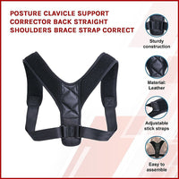 Posture Clavicle Support Corrector Back Straight Shoulders Brace Strap Correct Kings Warehouse 