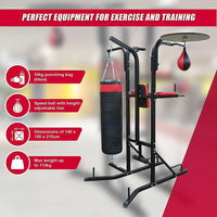 Power Boxing Station Stand Gym Speed Ball Punching Bag Sports & Fitness Kings Warehouse 