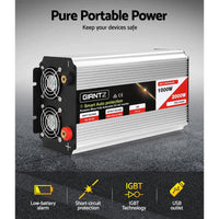Power Inverter 1000W or 2000W Pure Sine Wave 12V-240V Camping Boat Caravan End of Year Clearance Sale Kings Warehouse 
