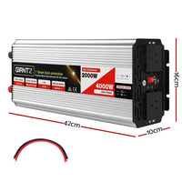 Power Inverter 2000W or 4000W Pure Sine Wave 12V-240V Camping Boat Caravan End of Year Clearance Sale Kings Warehouse 