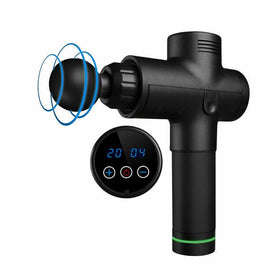 POWERFUL 6 Heads LCD Massage Gun Percussion Vibration Muscle Therapy Deep Tissue Carbon Friber Health & Beauty Kings Warehouse 