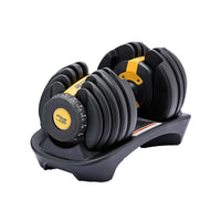 Powertrain 1x 24KG Adjustable Home Gym Dumbbell - Gold Kings Warehouse 