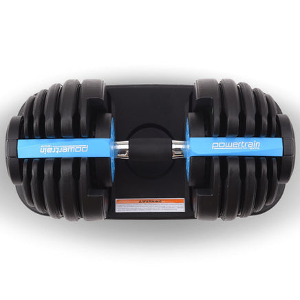Powertrain 24KG Adjustable Home Gym Dumbbell - Blue Sports & Fitness Kings Warehouse 