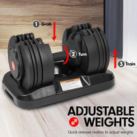 Powertrain 2x 20kg Gen2 Home Gym Adjustable Dumbbell Kings Warehouse 