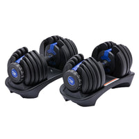 Powertrain 2x 24kg Adjustable Dumbbell Home Gym Set Kings Warehouse 