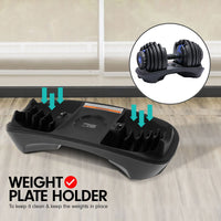 Powertrain 2x 24kg Adjustable Dumbbell Home Gym Set Kings Warehouse 