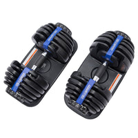 Powertrain 2x 24kg Adjustable Dumbbell Home Gym Set Kings Warehouse 