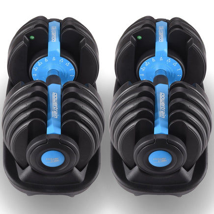 Powertrain 2x 24kg Adjustable Dumbbell Home Gym Set Sports & Fitness Kings Warehouse 